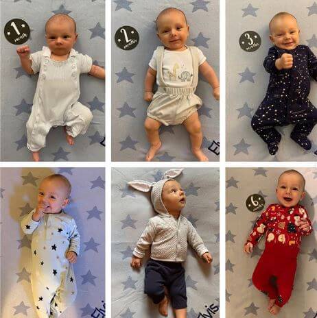 Elvis Eduardo Cordero from 1st month of his birth to 6 months